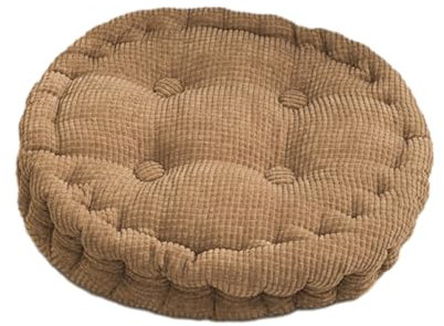 DOTBUY-SHOP Sitzkissen Jacquard, Sitzkissen Outdoor und Indoor, Widerstandsfähige & Robuste Stuhlkissen Kinder Komfortabel Sitzpolster für Outdoor Garten Büro (40x40cm (Round),Hellbraun)