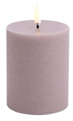 Uyuni UL-PI-LL78010 LED Pillar Candle, Light Lavender, Rustikal, 7,8 x 10,1 cm