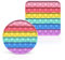 HOUT Poppit Pop Fidget It Toy Set - Bubble Popet Antistress Spielzeug - Figetttoys Autismus braucht druckentlastendes Spielzeug Regenbogen (2 Pack)