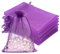 jijAcraft Organzasäckchen Groß Hochzeit Lila Organza Beutel 13 * 18CM, 50 Stück mit Kordelzug, Bonbons Geschenk Schmuckbeutel, Geschenktüten für Hochzeiten