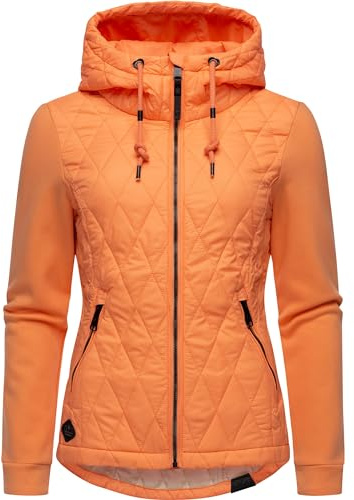 Ragwear Damen Übergangsjacke leichte Steppjacke kurz mit weichen Ärmeln und Kapuze Lucinda XS-6XL