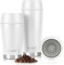 Moon 360° Travel Mugs - Leakproof Reusable Coffee Cup - Insulated Thermal Mug for Hot & Cold Drinks - Fits Car Cup Holders, Free Carry Bag (300ml, White)