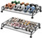 KOSIWU Under Bed Storage With Wheels, 2 Pack Rolling Containers for Shoes, Metal Rack Organizer for Bedroom Organization