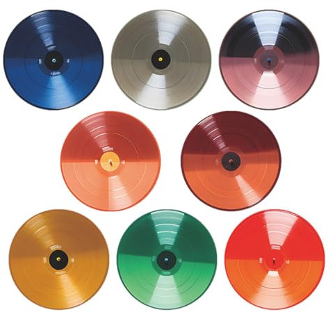 Alipis Vinyl-Schallplatten Wandaufkleber 8 Stück Selbstklebend Retro Musik Deko Für Schlafzimmer Wohnzimmer Party Wandtattoo 9.8 Zoll Vintage Stil Wasserdicht