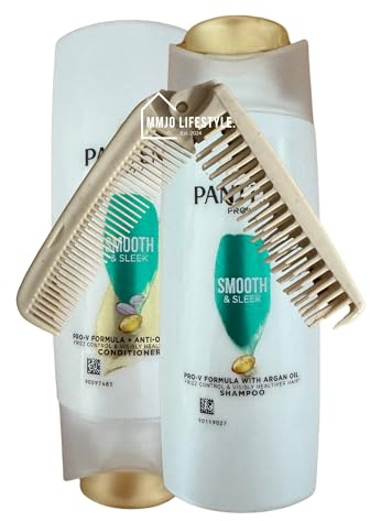 Mini Travel Essentials Shampoo and Conditioner Travel Set - MMJO Lifestyle Travel Comb Bundled With Womens Smooth and Sleek Shampoo And Conditioner - 90ml Bottles