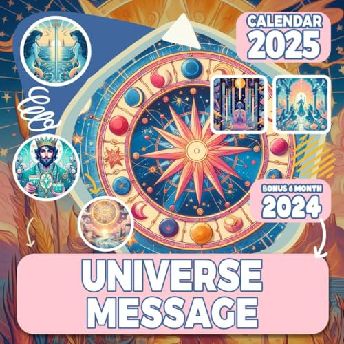 Universe Message Calendar 2025: 18 Months Witches Photography 2025 From January to December, Bonus 6 Months 2024, Thick Sturdy Paper Giftable for Your Friend, Family