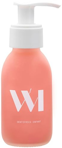 What Matters | Bio- und natürliche Kinderzahnpasta – beruhigend & schützend – Erdbeer-Geschmack | nachfüllbare Glasflasche 90 ml