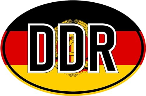 Dykgraaf DDR Aufkleber Schwarz Rot Gold Länderkennzeichen Deutschland Sticker Auto Motorrad LKW Boot Anhänger Ostdeutschland Ossi Ostalgie