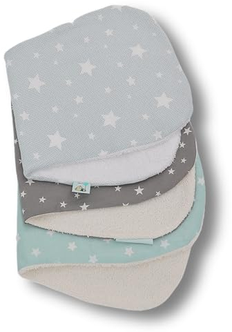 pic Bear Spucktuch Honey | großes Spucktuch 41 x 20 cm | besonders saugstarkes Frottee | Baumwolltuch weich & antiallergisch (1, 3er Set Sterne)