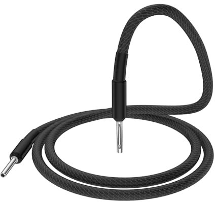 Viborg 1m/3.28ft reines silber Erdungskabel Massekabel für Plattenspieler Phonogeräte mit Masseanschluß inkl versilbert Bananenstecker Masseleitung