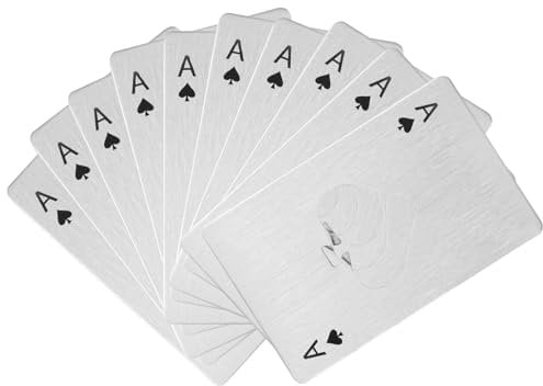 XhjzgcTech 10 Pcs Ace of Spades Bottle Openers, Poker Card Bottle Openers, Stainless Steel Portable Metal Credit Card Beer Bottle Can Cap Openers for Wallet Pocket, Wedding Birthday Party-Silver