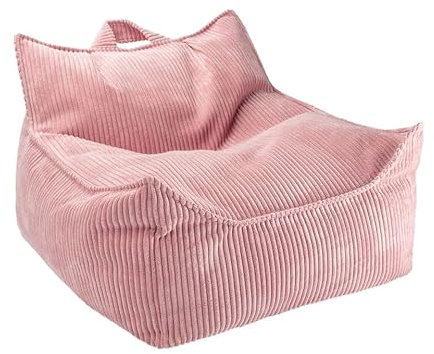 Wigiwama – Sitzsackstuhl – 80x70x50 cm – Hochwertiger Cord – Mit Füllung – Pink Mousse