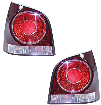 ATEC Germany 2x Heckleuchte links rot Blinker weiß ohne Lampenträger Kompatibel mit VW POLO (9N_, 9A_)