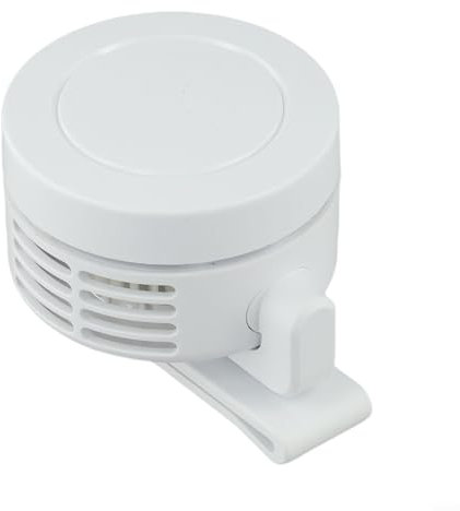 Mini ventilador de clip ligero, enfriador de aire eléctrico portátil con recarga USB (blanco)