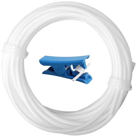 Hcunbsu 6m PTFE Schlauch (4mm OD, 2mm ID), PTFE Schlauch für 1,75 mm 3D Drucker Filament, mit Schlauchschneider