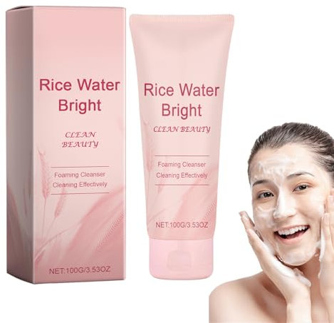 Reis Reinigungsschaum, Tägliche Pflege Schaumreiniger, Gesichtsreinigung Schaum & Schaumreinigung für tiefe Reinigung, Face Cleanser mit Aminosäuren für Empfindliche Akne Reisreiniger