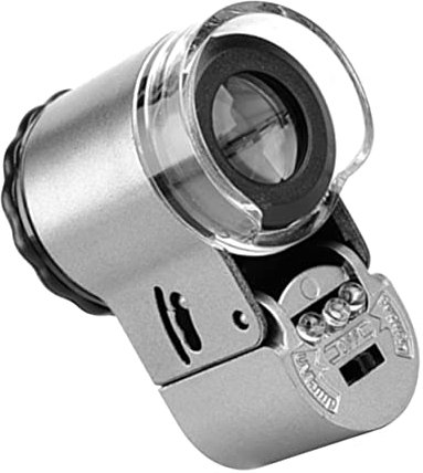 Holibanna 1stück Tragbares Mikroskop Mit -licht Vergrößerung Für Schmuck Währungen Briefmarken Und Kunstwerke Zur Authentizitätsprüfung Und Identifizierung Von Sammlerstücken