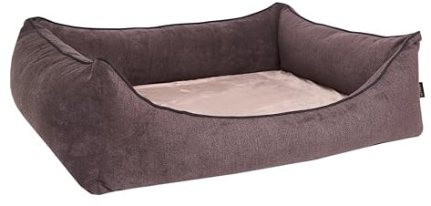 Lebon - Hundebett Noah Plus Grau - 3 Größen und 3 Farben- Orthopädisch und bis 90 Grad waschbar - Bester Liegekomfort - Hochwertig und Made IN EU (Braun, L)