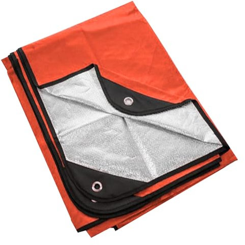 Manta de supervivencia al aire libre, manta térmica impermeable para emergencias, tecnología avanzada de aislamiento térmico, lona reflectante de 59 x 82 pulgadas para camping, senderismo, escalada y