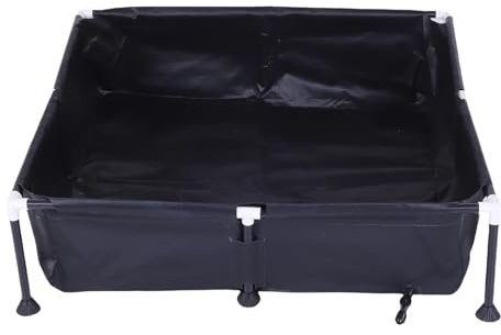 Changor Kleiner Pannensicherer PVC 37,4 X 37,4 X 7,9 Oberirdischer Swimmingpool für Familien, Outdoor, Hinterhof, Garten, Sommer, Wasserparty, Schwarz