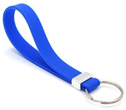 Finest-Folia Porte-clés en silicone, bleu, S