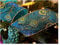 Ribbon Queen Luxury Peacock Feather Taffeta Green Teal 2.5 / 6.3cms Wide Wire Edged French Ribbon Birthdays Christmas etc (5m)