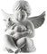 Rosenthal Engel mit Katze Weiss Matt 10,5 cm