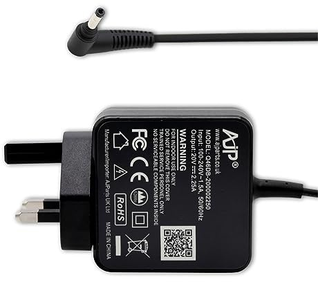 AJP Laptop 45W Adapter Power Supply Battery Charger for Lenovo B50-50 Model 80S2 Notebook Adaptor PSU 1 year Warranty 20V 2.25A 45W UK PLUG Pin Size: 4.0MM x 1.7MM