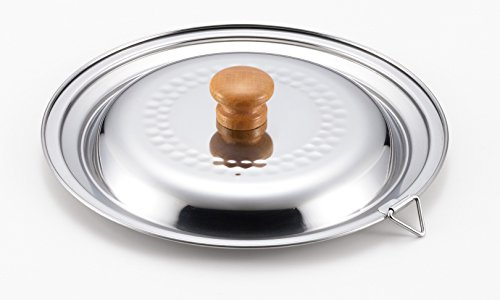 Yoshikawa 89498-2 Yukihira Pot Lid, 8-9 in, Silver