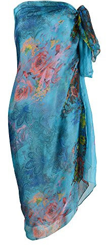 Womens Sexy Bohemian Floral Beach Cover Up Sarong Wrap Swimsuit Beachwear