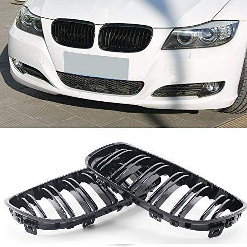 E90 E91 LCI 325i 328i 335i 4D 2009 – 2011 nero lucido nero sportivo griglia anteriore – coppia
