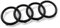 Audi 8J0853605BT94 Zeichen Kühlergrill Ringe Black Edition Emblem Blackline Logo schwarz