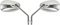 Universal Motorrad Spiegel, 10mm Universal Motorrad Rückspiegel Spiegel Kompatibel mit Die Meisten Motorräder Streetbikes Cruiser Scooter Dirtbikes ATV UTV Harley HONDA Aprilia