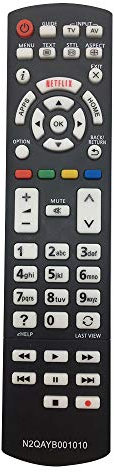 New Replacement Panasonic TV Remote Control N2QAYB001010 for universal Panasonic Viera smart tv Remote control LCD LED TV - NO SETUP REQUIRED