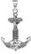 MATERIA Herren Kettenanhänger Anker - 925 Sterling-Silber Herrenschmuck schwarz antik oxidiert 23x38mm KA-285