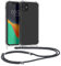 kwmobile Crossbody Case Compatible with Apple iPhone 11 Case - Clear TPU Phone Cover w/Lanyard Cord Strap - Transparent/Anthracite/Black