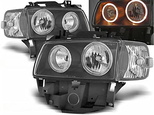 CR-Lights Angel Eyes Scheinwerfer Set in schwarz für VW T4 08.1996-03.2003