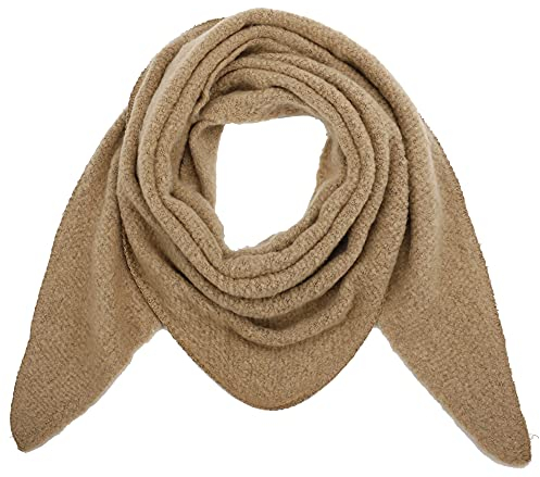 Ever Bloom Damen Schal XXL, Flauschige Weiche Dreieck Schale, Poncho, Dreieckstuch Strickschal Halstuch für Frauen und Mädchen Lang Kuschelig, Einfarbig 190 * 80 cm, Schal Farben:Camel