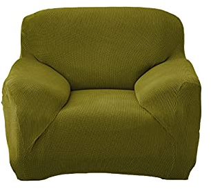 Daesar Sofabezug Sofa Überwürfe 2 Sitzer, Couchbezug Stretch Eckcouch 145-185 Modern Senf Couchbezug Wasserdicht Polyester
