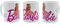 Joy Toy - Tasse Barbie en céramique avec motif coloré et quelques paillettes - capacité : 320 ml - passe au lave-vaisselle et au micro-ondes - en coffret cadeau 12 x 9 x 10 cm