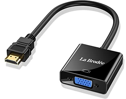 HDMI zu VGA Adapter - 1080P HDMI-Computer auf VGA-Monitor Adapter (Stecker auf Buchse) für Computer, Laptop, Desktop, PC, Monitor, HDTV, Xbox 360, PS3, TV-Box auf Projektor-Display (1 Stück)