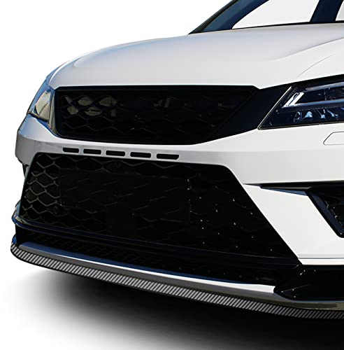 Universal Auto Spoilerlippe Tuning Lippe für Spoiler Frontspoiler oder Heckspoiler Schutz Gummi Lippe selbstklebend Kfz Auto Zubehör S002 (Carbon, Front/Seite)