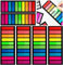 1200 Stück Haftstreifen Haftmarker Film,Beschreibbare Haftnotizen Tabs,10 Farben Klebemarkierungen Kleine Fahnen,Klebezettel Flaggen Index Tabs Page Marker für Seitenmarkierung(A-Rechteck)