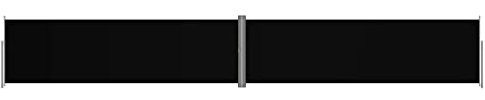 vidaXL Seitenmarkise Ausziehbar Sonnenschutz Sichtschutz Windschutz Seitenwandmarkise Seitenrollo Markise Balkon Garten Terrasse Schwarz 180x1200cm