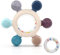 Beißring für Babys, Baby Zahnen Spielzeug aus Silikon, Rassel Grip Beißspielzeug, BPA-frei Zahnen Nursing Zubehör für 3-6 6-12 Monate Kleinkinder, mädchen Junge Geschenk