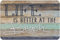 JOOCAR Life is Better at The Beach Door Mats Wood Stripe Entrance Beach Rug Door Mat for Indoor, 45x75 cm, Non-slip Entrance Rug Machine Washable Soft Doormats for Kitchen Bathroom Bedroom