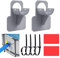 Schlauchhalter Pool, 2X 30mm - 37mm Pool Schlauchhalter Knickschutz aus Kunststoff für Intex und Bestway (Grau)