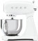 Smeg, Robot sur Socle SMF03WHEU, 10 Niveaux de Vitesse, Fonction Mise en marche progressive, Bol 4,8 L, Verrouillage Moteur de Sécurité, 3 Batteurs, Crochet et Couvercle Fournis, 800W, Blanc