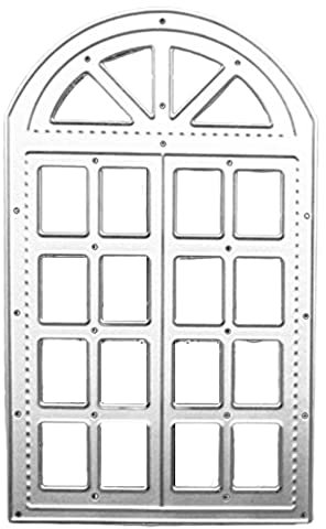 Matrices de découpe en métal pour fenêtre - caoxhenr - Pochoirs de découpe pour travaux manuels, fabrication de cartes, scrapbooking, bricolage, gabarits, gaufrage, décoration