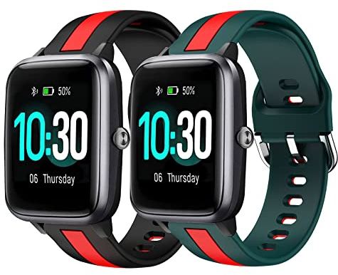 Harikiri Correas de Reloj Inteligente para ID205L,19mm Silicona Correa para Veryfitpro,Yamay fitness,GRV,Willful,Popglory,UMIDIGI,ID205S ID205G ID215G ID216 SW020 SW023 WF021 Smartwatch